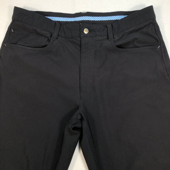FootJoy Pants Men's 34x27 Black Athletic Fit Golf Performance Chinos Logo - Picture 5 of 16